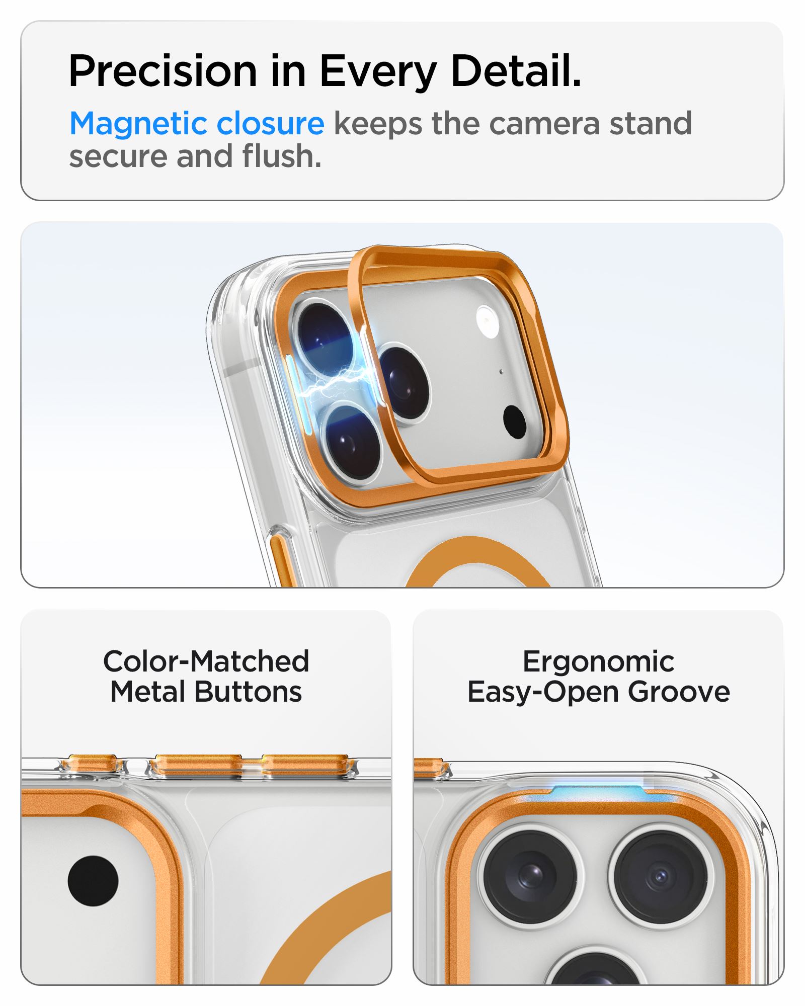 Spigen Ultra Hybrid Optik S MagSafe, clear orange - iPhone 18 Pro Max/17 Pro Max (7)
