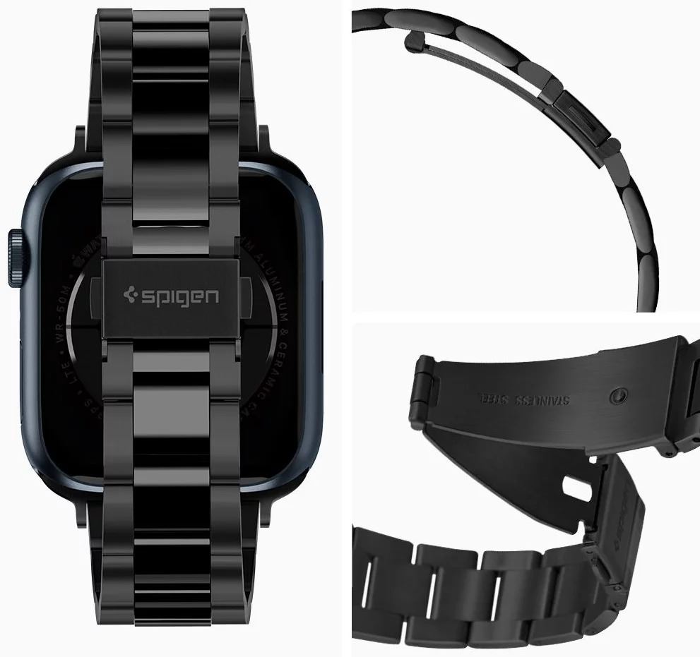 Spigen Modern Fit Watch Band, black - Apple Watch 42mm/41mm/40mm/38mm (6)