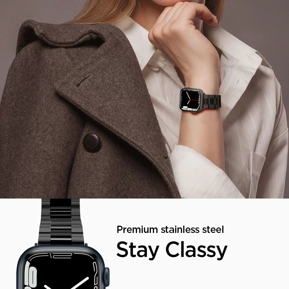 Spigen Modern Fit Watch Band, black - Apple Watch 42mm/41mm/40mm/38mm (7)