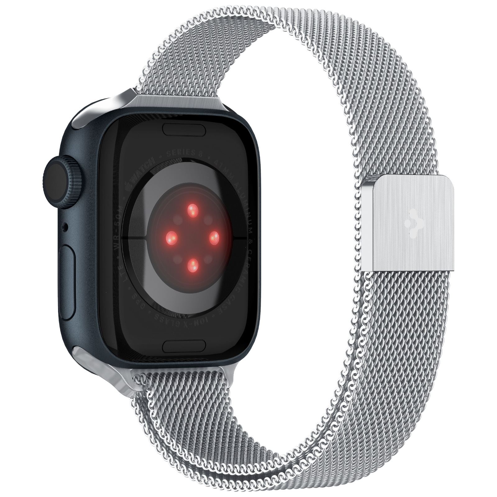 Spigen Metal Fit, silver - Apple Watch 42mm/41mm/40mm/38mm (4)