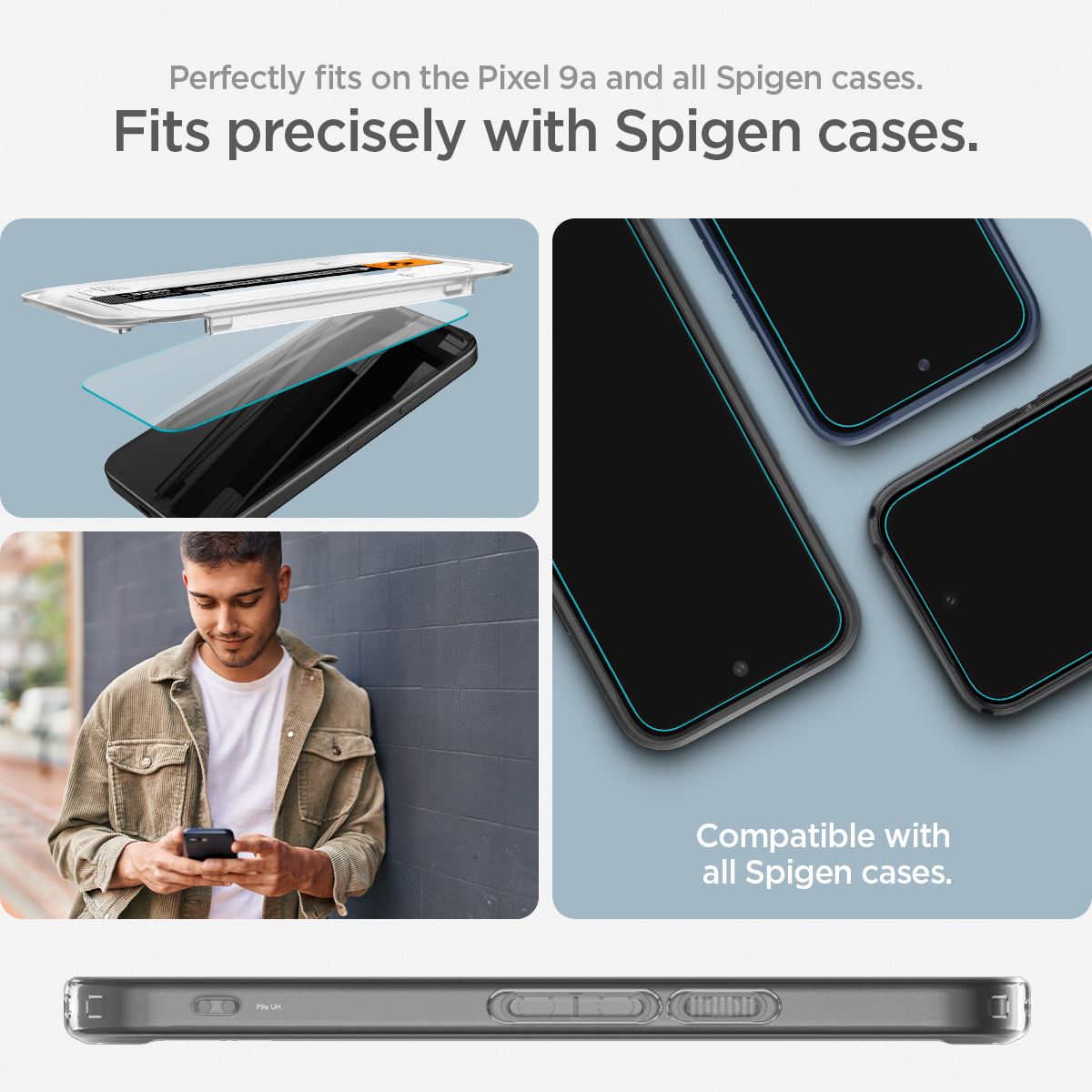 Spigen Glass tR EZ Fit 2 Pack, transparency - Google Pixel 9a (12)