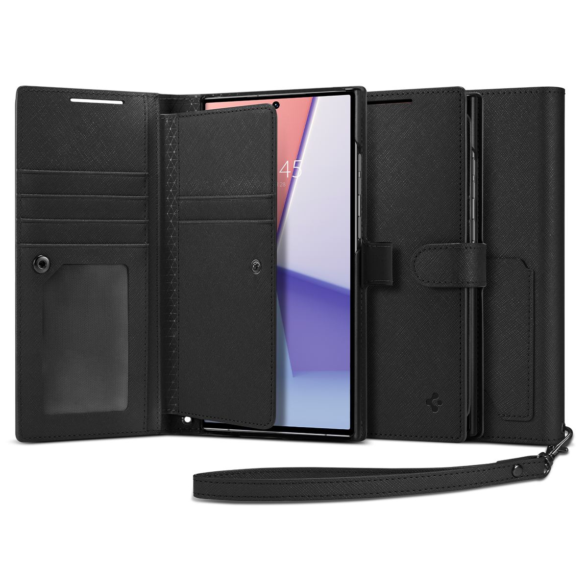 Spigen Wallet S Plus, black - Samsung Galaxy S23 Ultra (1)