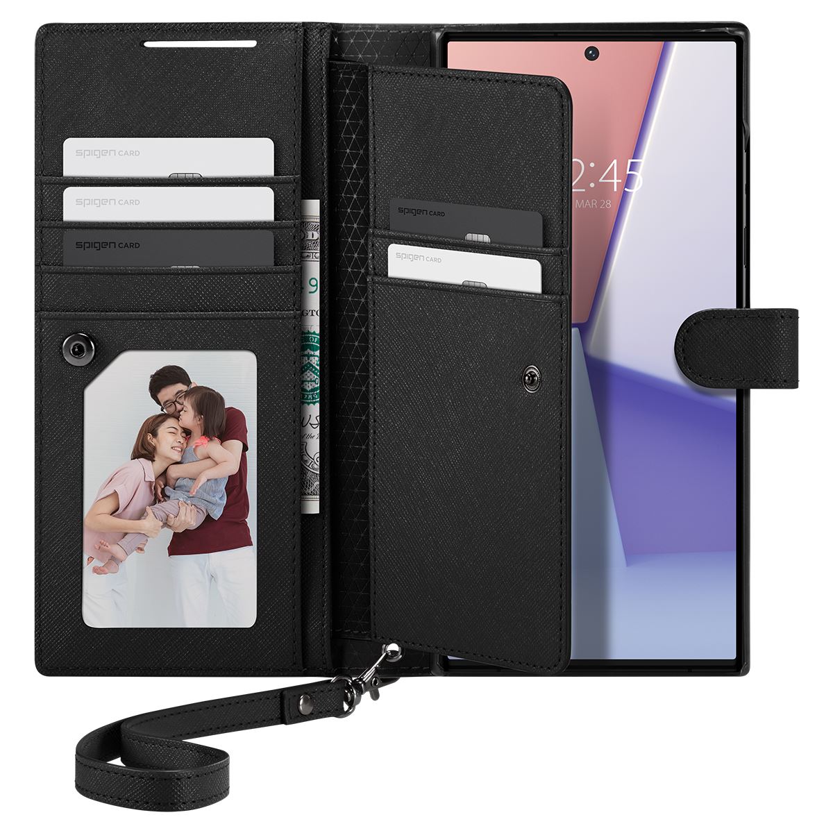 Spigen Wallet S Plus, black - Samsung Galaxy S23 Ultra (4)