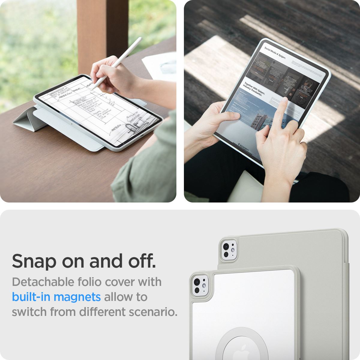 Spigen Air Skin Pro Onetap, gray - iPad Pro 13" 2024 (11)
