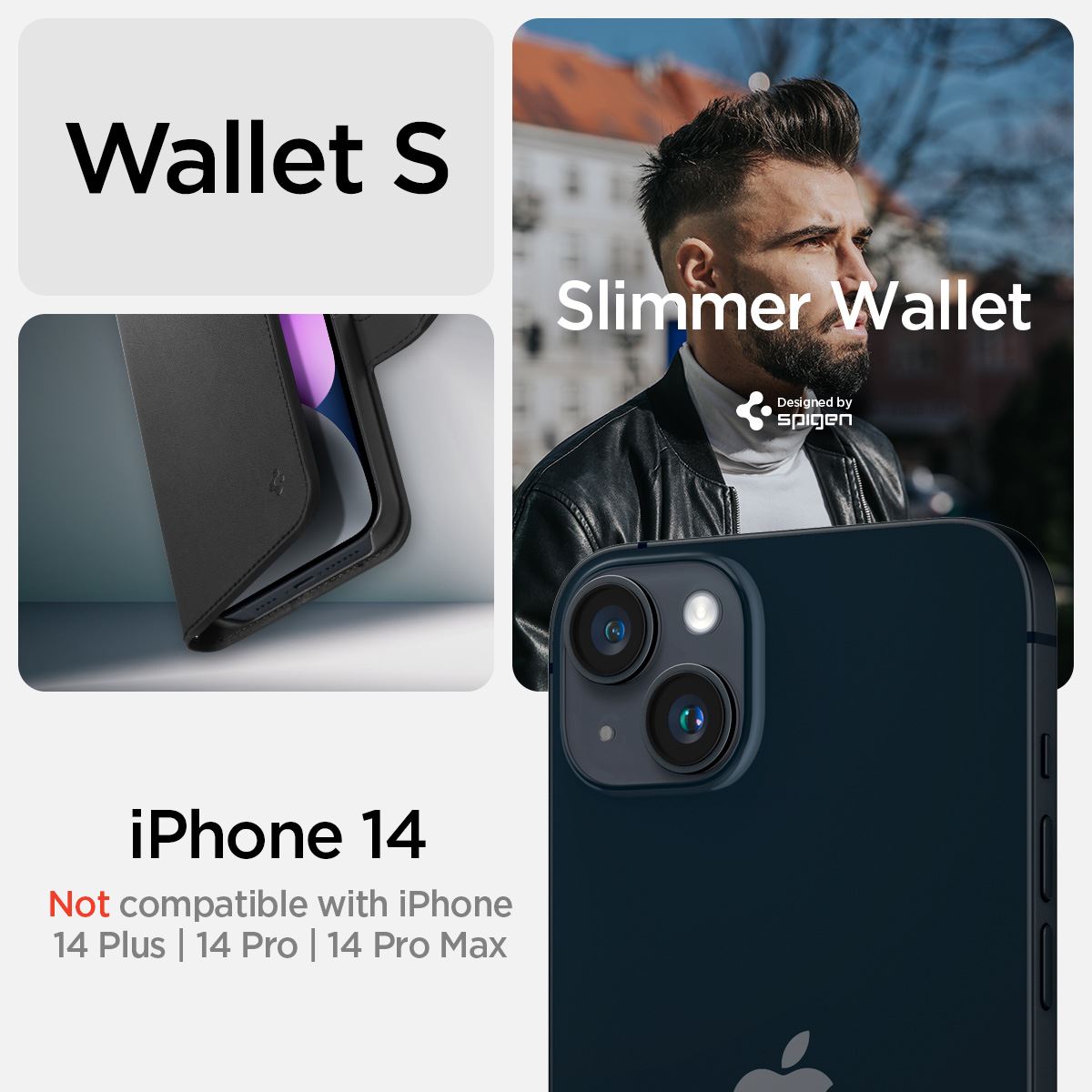 Spigen Wallet S, black - iPhone 14 (11)
