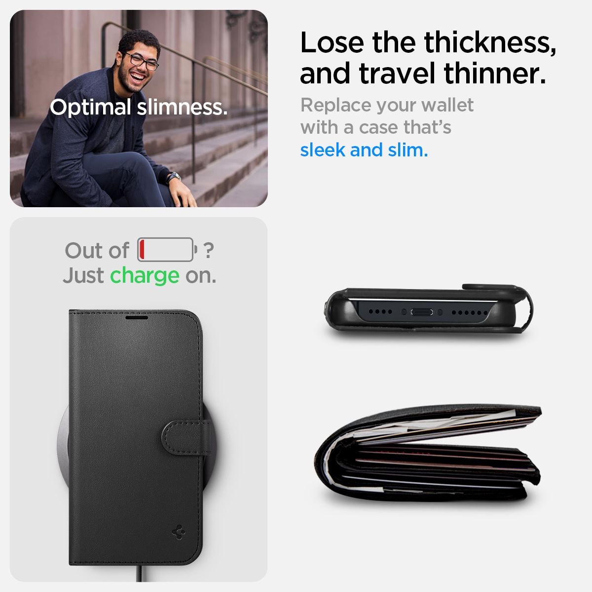 Spigen Wallet S, black - iPhone 14 (15)