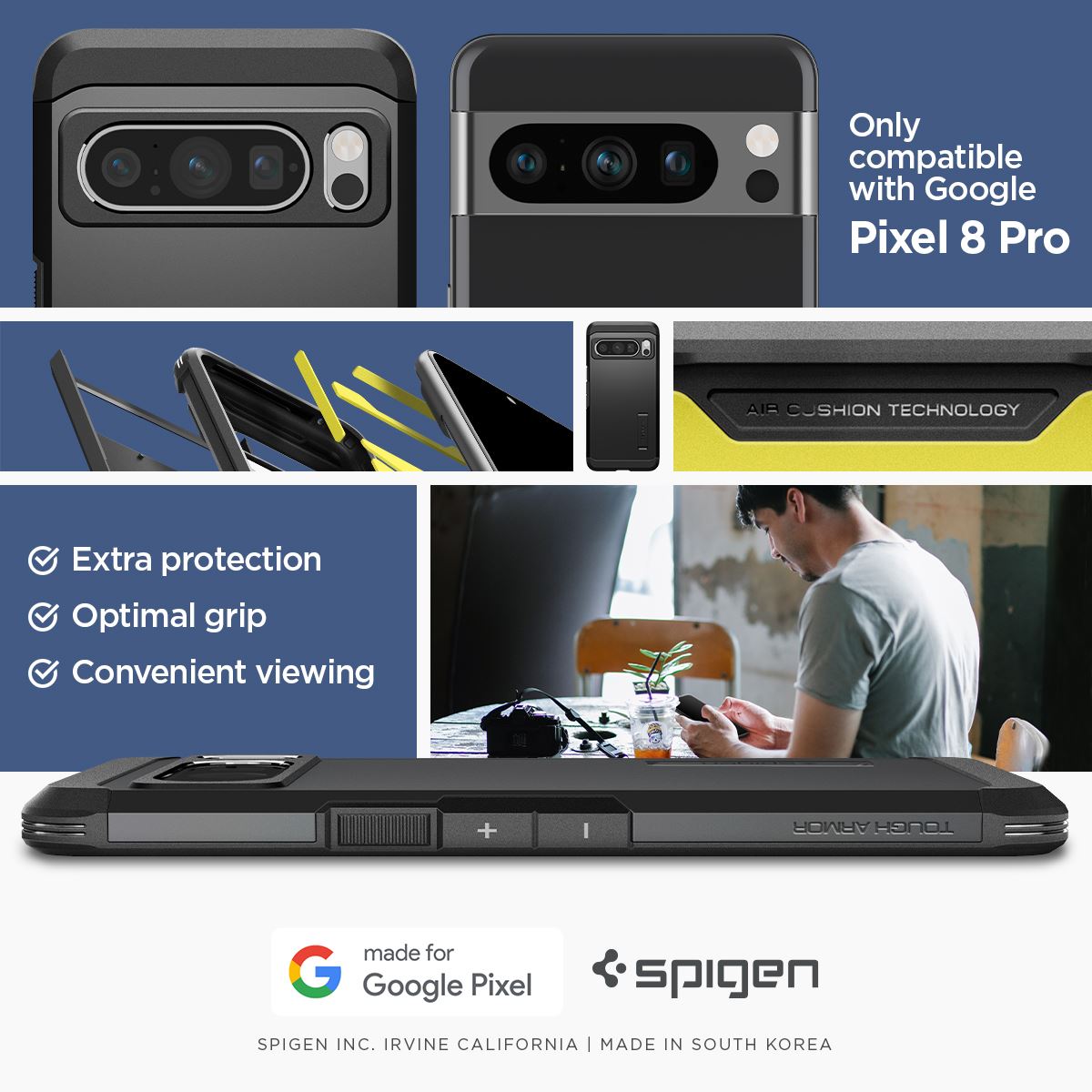 Spigen Tough Armor, black - Google Pixel 8 Pro (14)