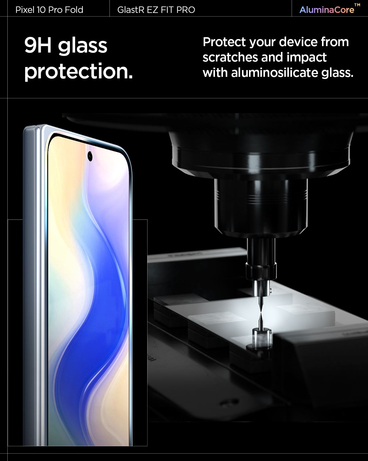Spigen Glass tR EZ Fit Pro 2 Pack, transparency - Google Pixel 10 Pro Fold (12)