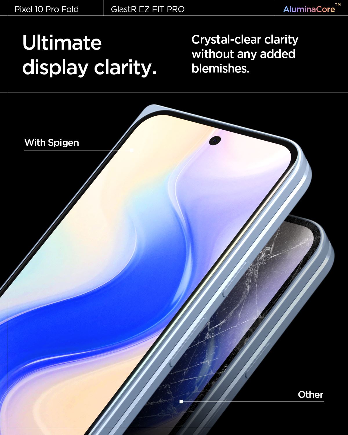 Spigen Glass tR EZ Fit Pro 2 Pack, transparency - Google Pixel 10 Pro Fold (14)