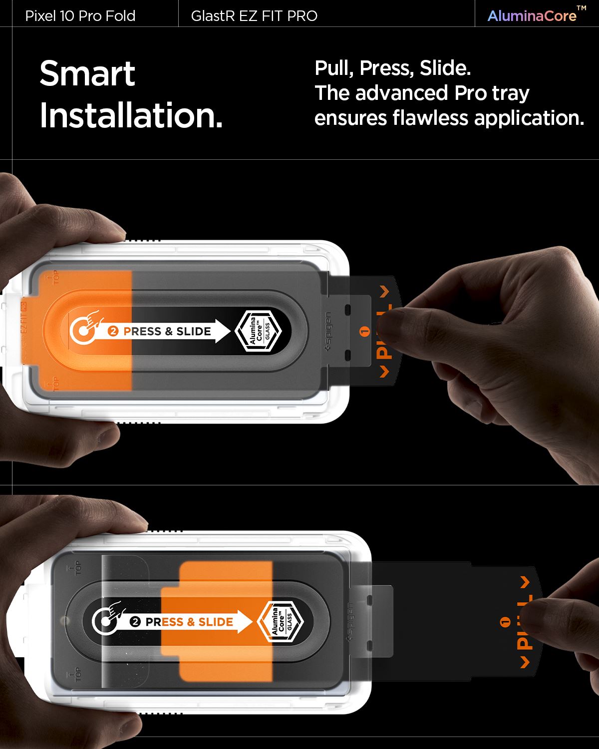 Spigen Glass tR EZ Fit Pro 2 Pack, transparency - Google Pixel 10 Pro Fold (16)