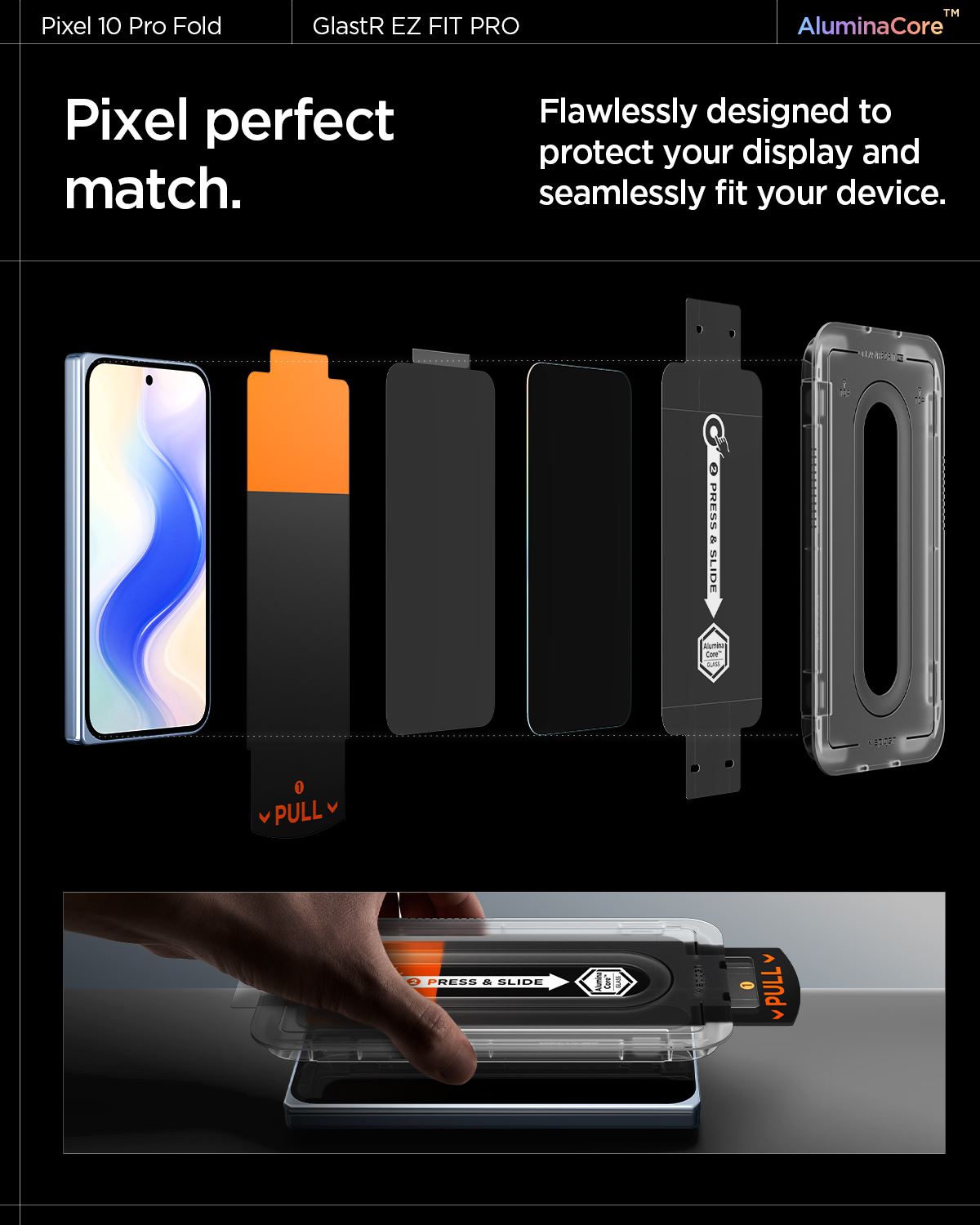 Spigen Glass tR EZ Fit Pro 2 Pack, transparency - Google Pixel 10 Pro Fold (17)