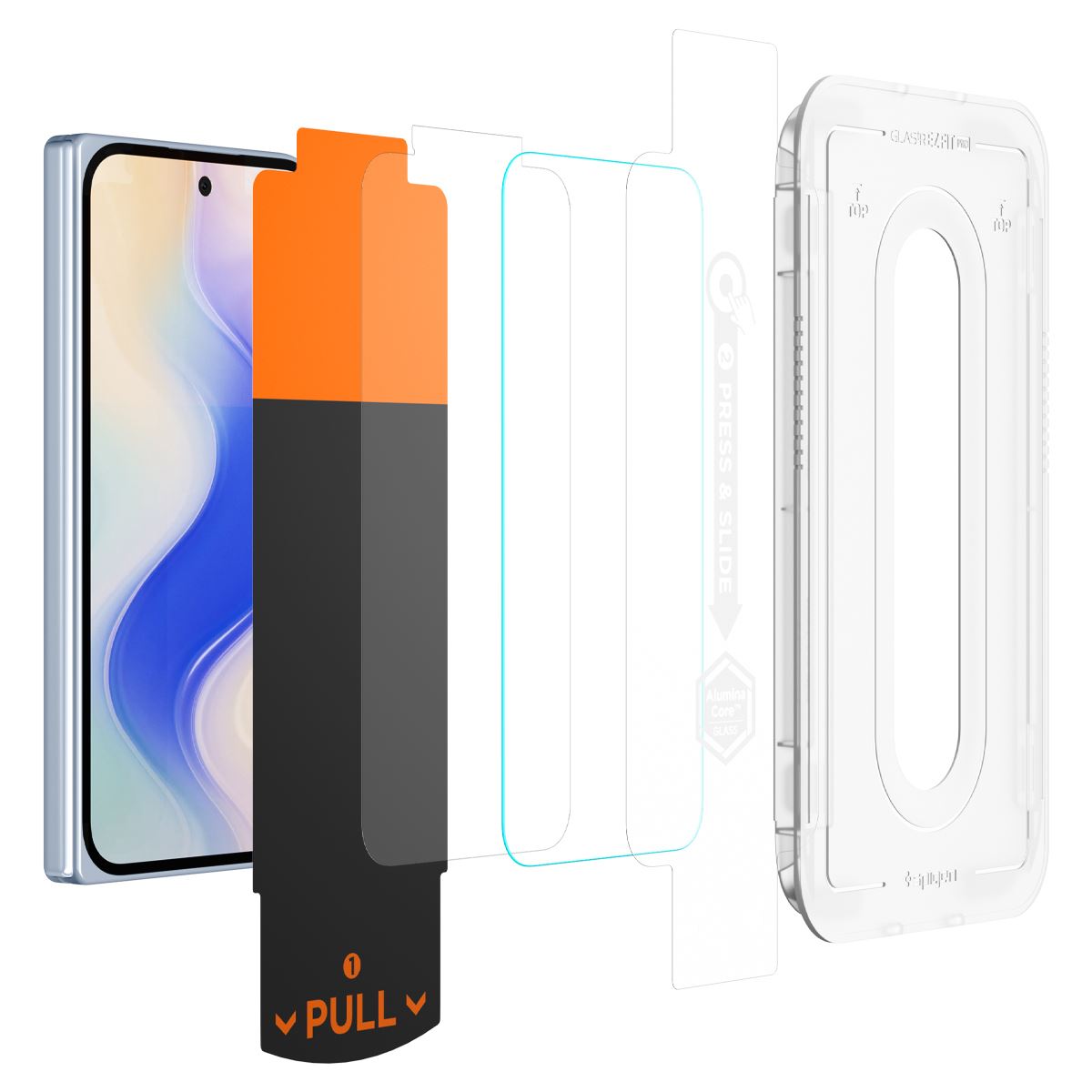 Spigen Glass tR EZ Fit Pro 2 Pack, transparency - Google Pixel 10 Pro Fold (5)