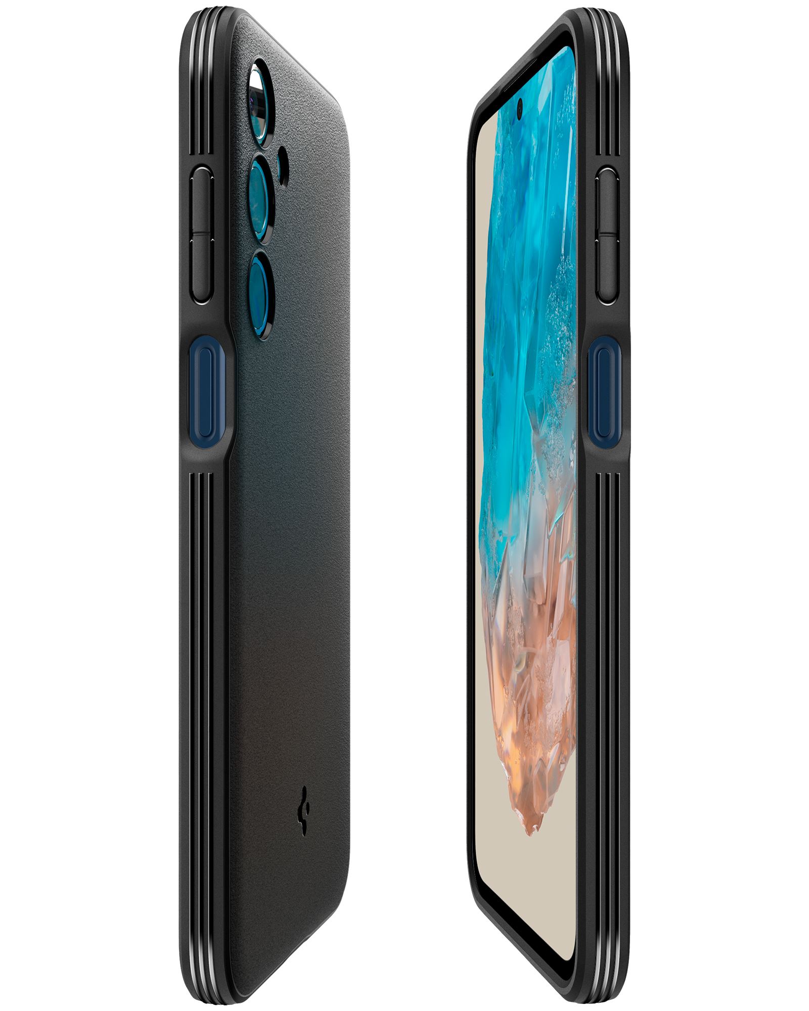 Spigen Essential Sand Blast, matte black - Samsung Galaxy M35 5G (5)