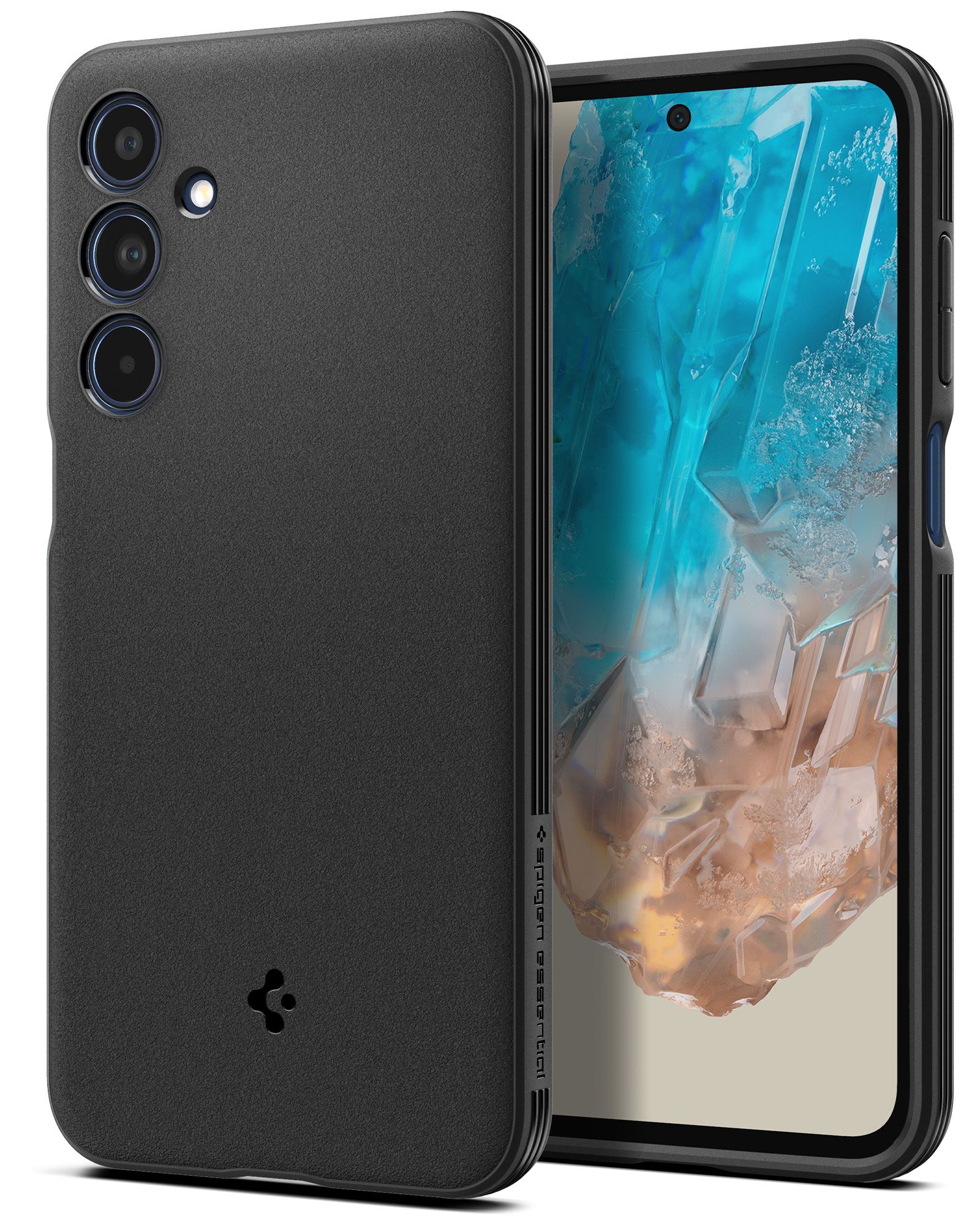 Spigen Essential Sand Blast, matte black - Samsung Galaxy M35 5G