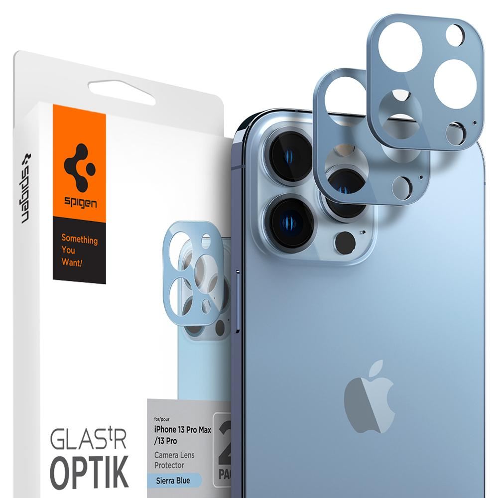 Spigen tR Optik 2 Pack, sierra blue - iPhone 13 Pro/13 Pro Max (1)