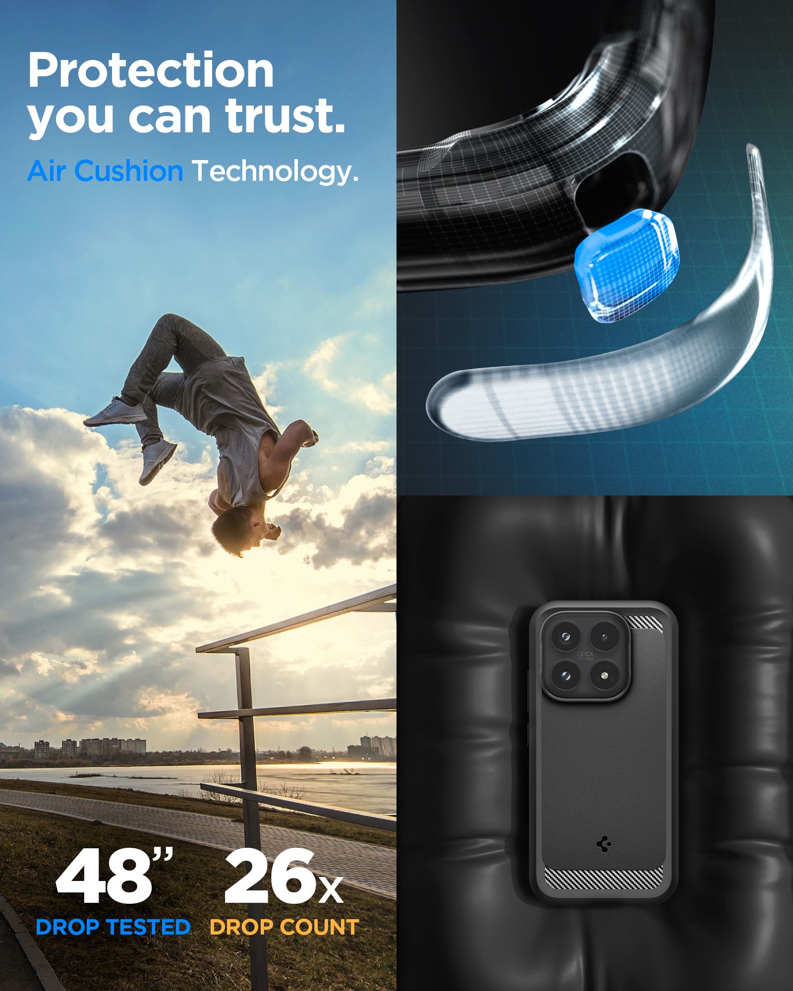 Spigen Rugged Armor, matte black - Xiaomi 17 (13)