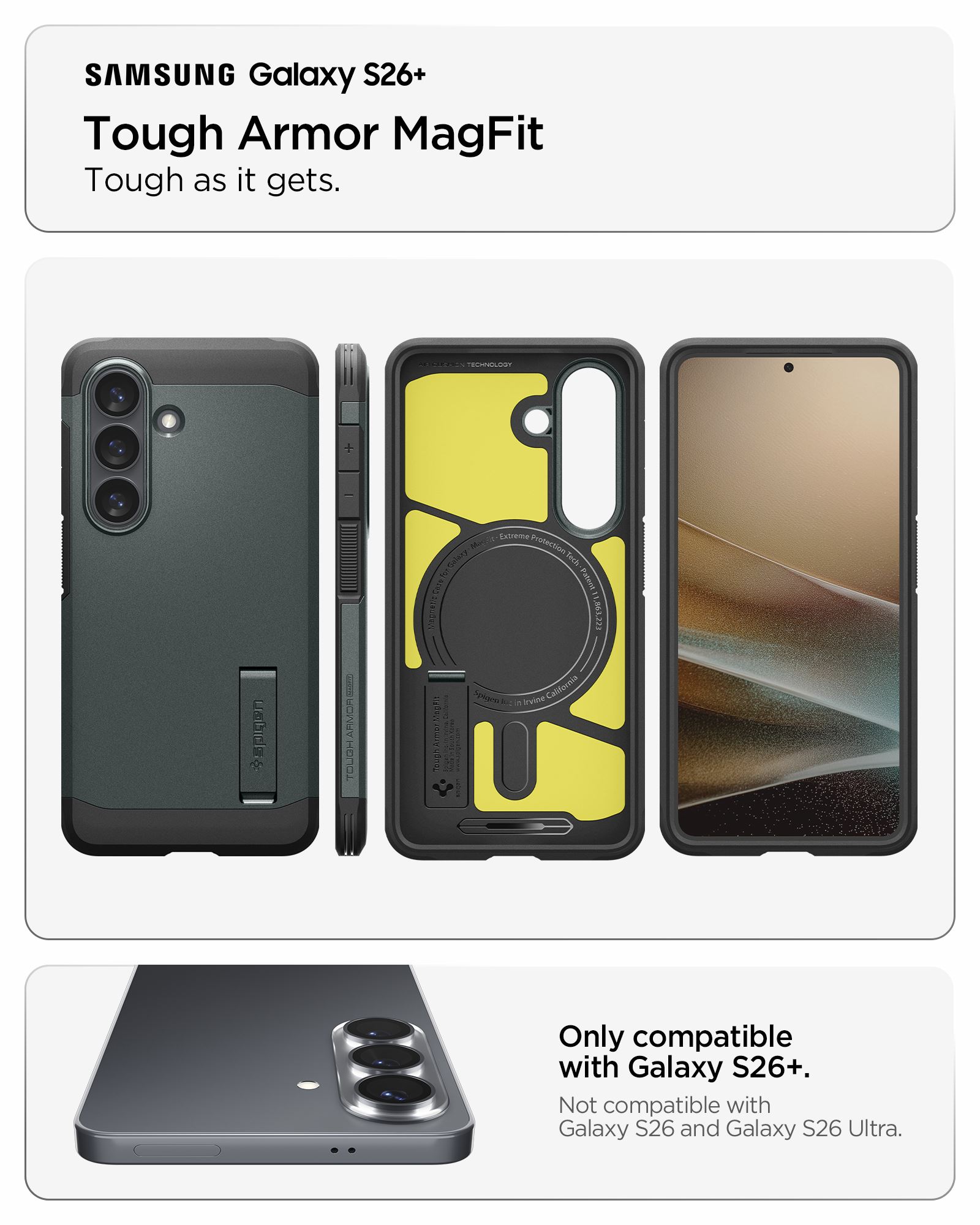 Spigen Tough Armor MagSafe, abyss green - Samsung Galaxy S26+ (10)