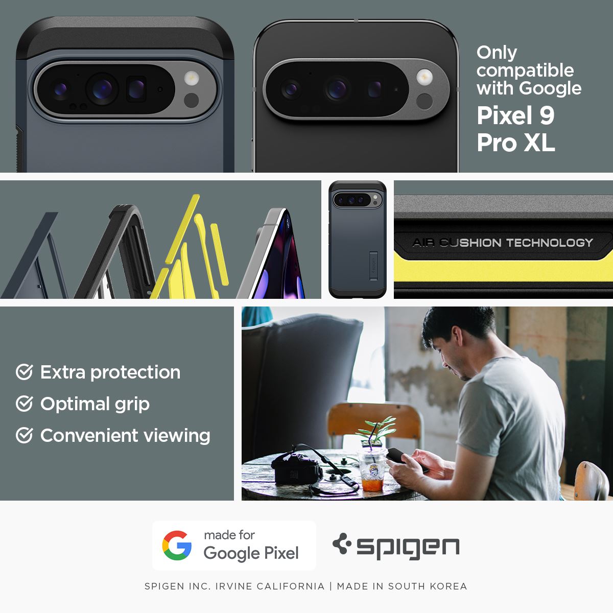 Spigen Tough Armor, metal slate - Google Pixel 9 Pro XL (11)