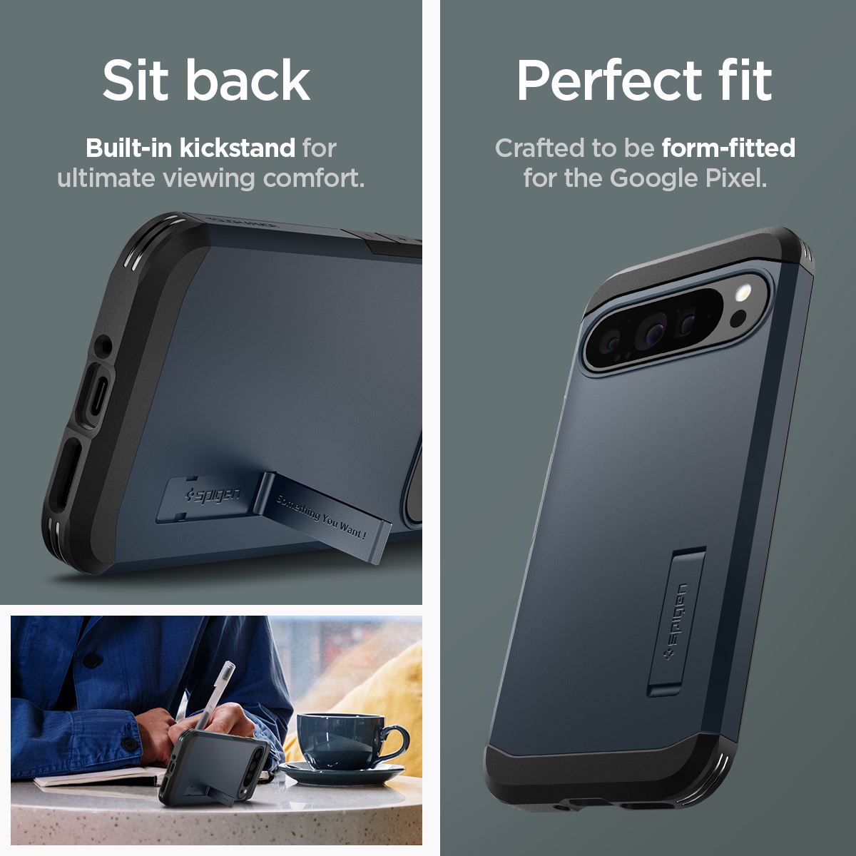 Spigen Tough Armor, metal slate - Google Pixel 9 Pro XL (15)