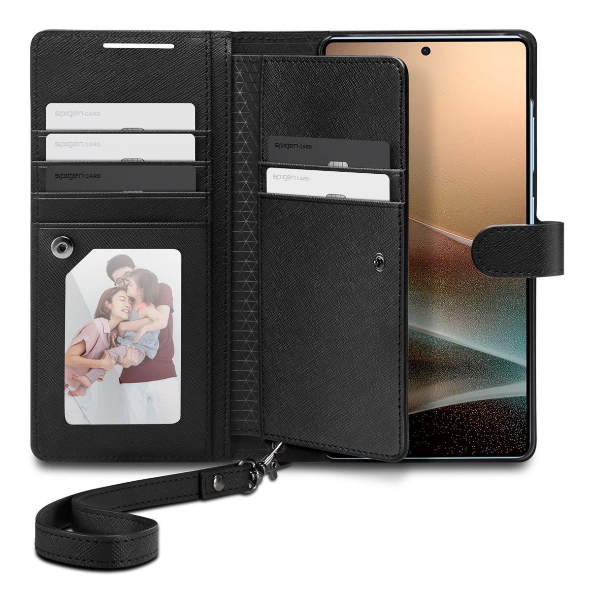 Spigen Wallet S, black - Samsung Galaxy S25 Ultra (2)