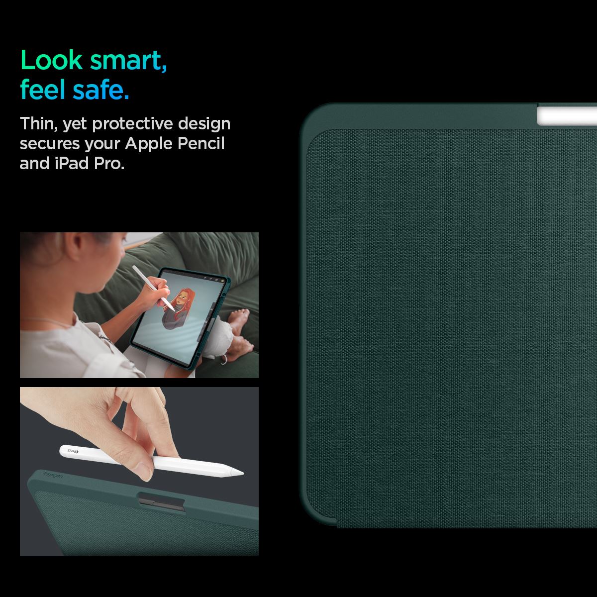 Spigen Urban Fit, midnight green - iPad Pro 11" 2024 (15)