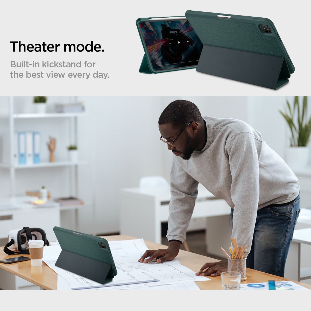 Spigen Urban Fit, midnight green - iPad Pro 11" 2024 (17)