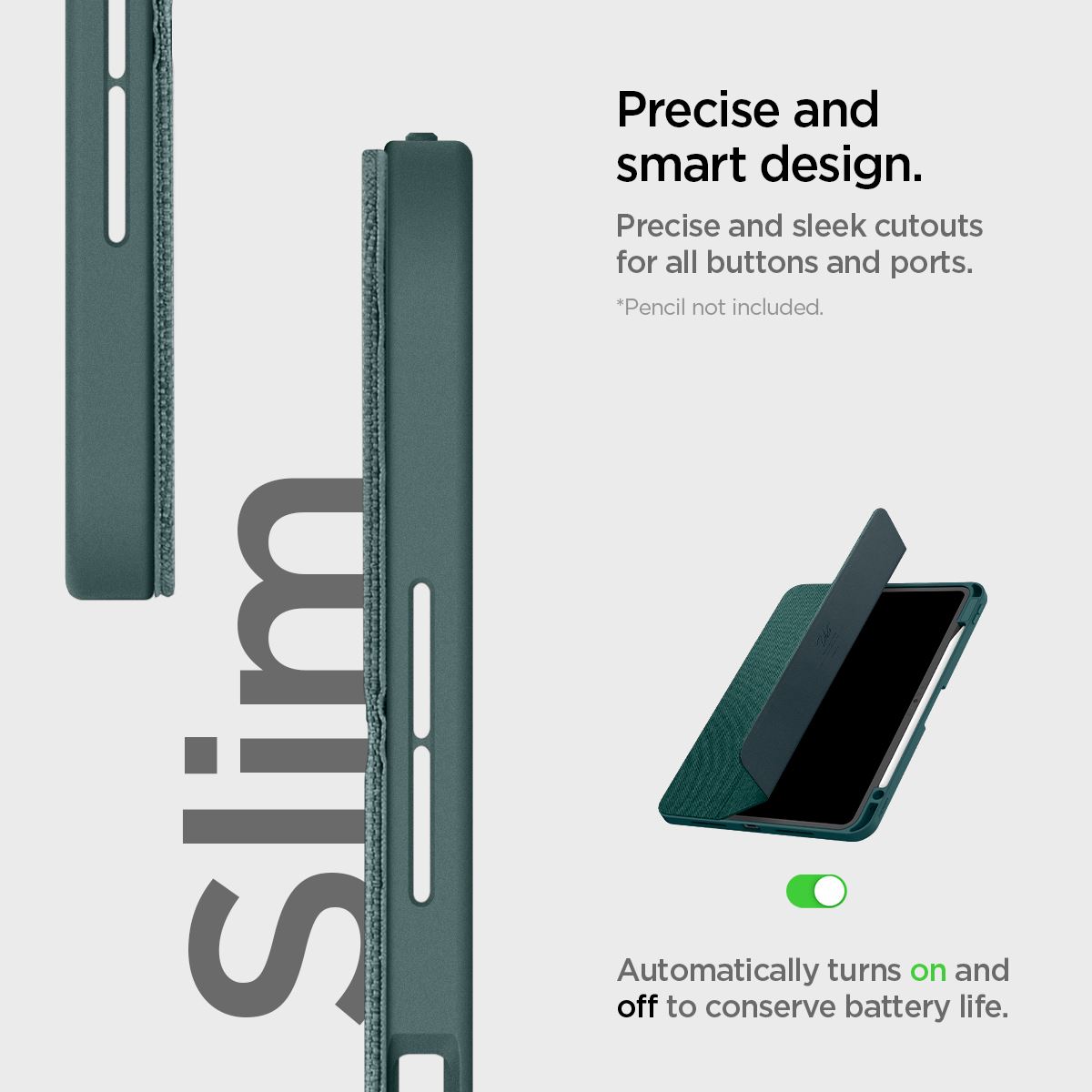 Spigen Urban Fit, midnight green - iPad Pro 11" 2024 (19)