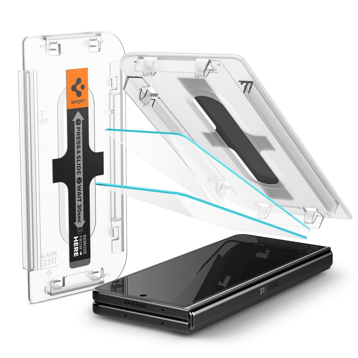 Spigen Glass tR EZ Fit Cover 2 Pack Transparency - Samsung Galaxy Z Fold5 (3)