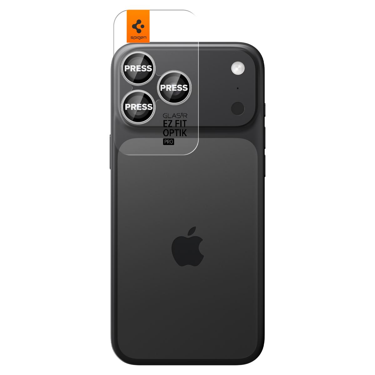 Spigen Glass tR EZ Fit Optik Pro 2 Pack, silver - iPhone 17/16/15/14 Pro / 17/16/15/14 Pro Max (2)