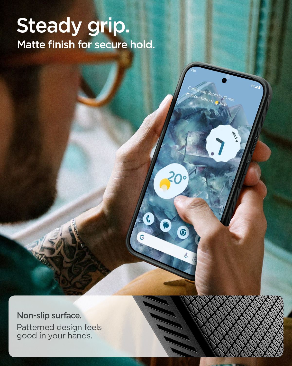 Spigen Liquid Air, matte black - Google Pixel 10a (15)