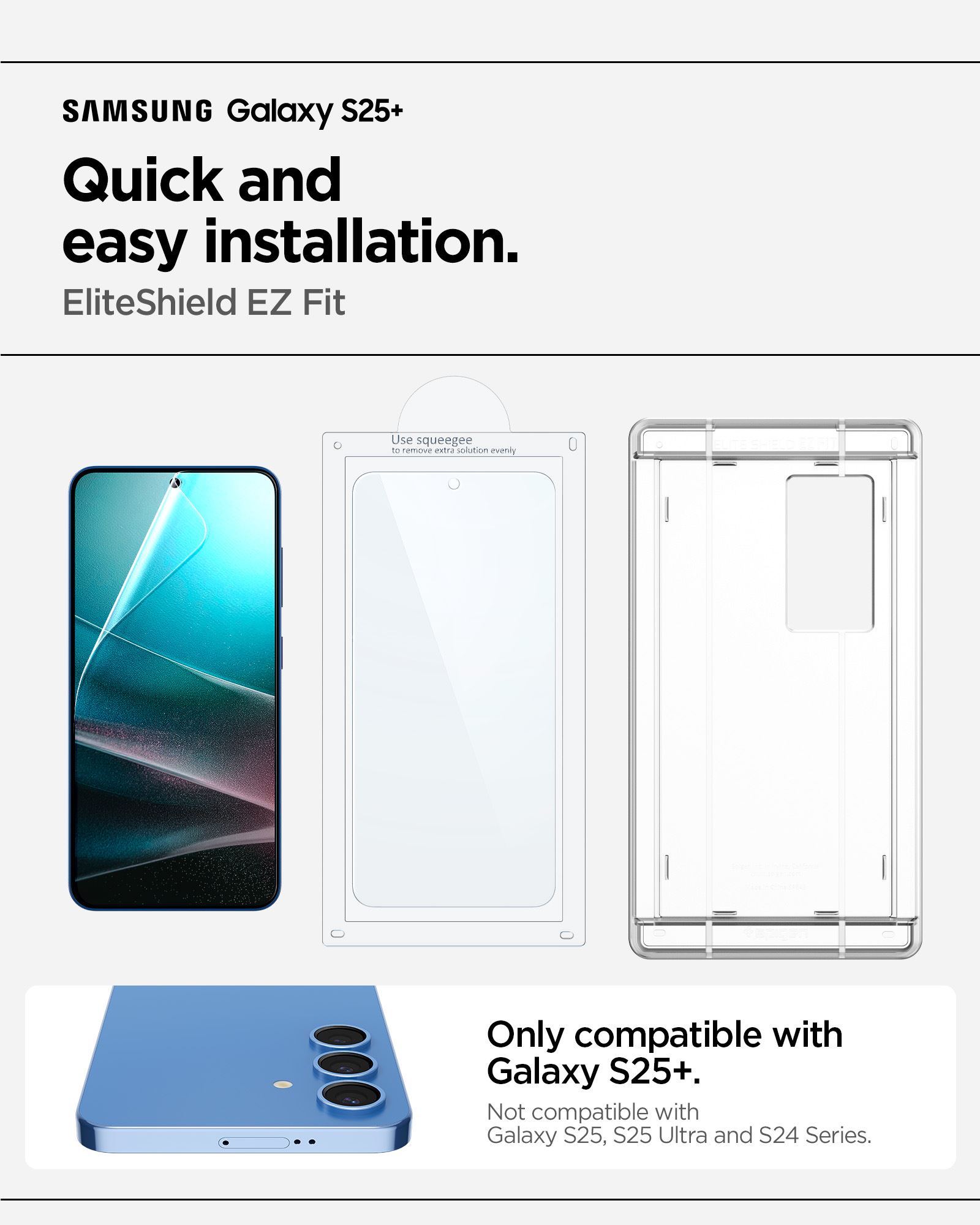 Spigen EliteShield EZ Fit HD 1 Pack - Samsung Galaxy S25+ (6)