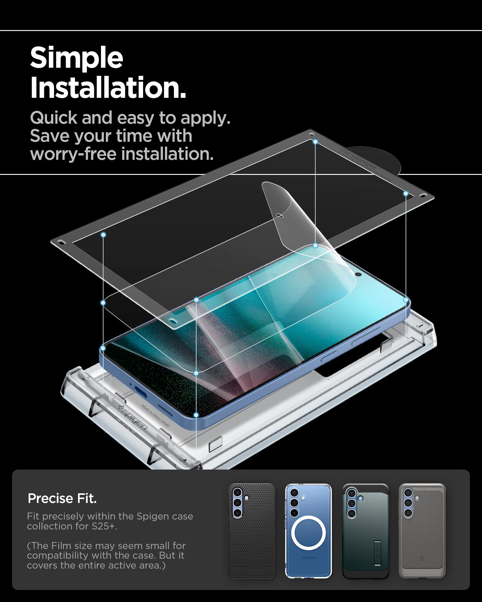 Spigen EliteShield EZ Fit HD 1 Pack - Samsung Galaxy S25+ (8)