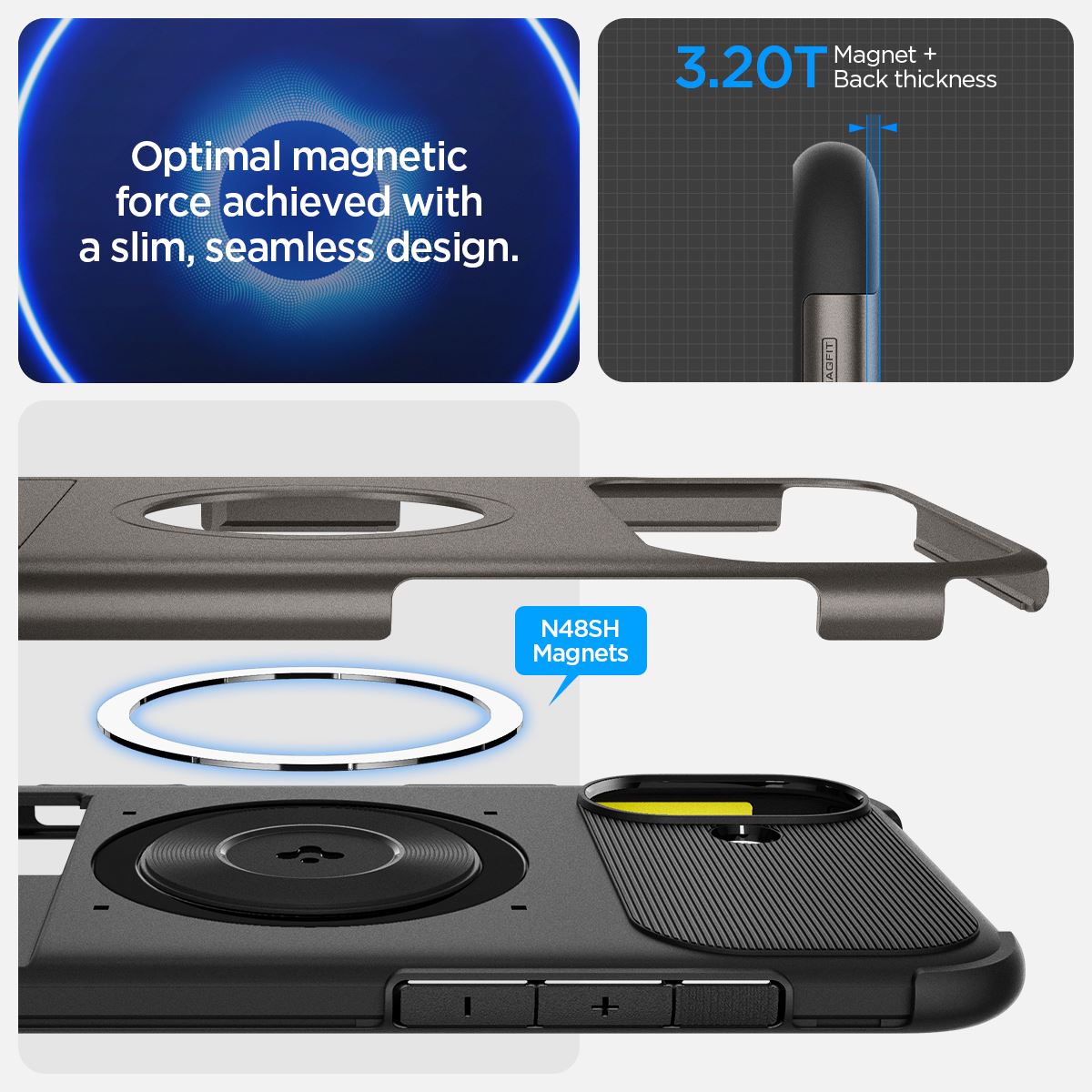 Spigen Slim Armor MagSafe, gunmetal - iPhone 16 (10)