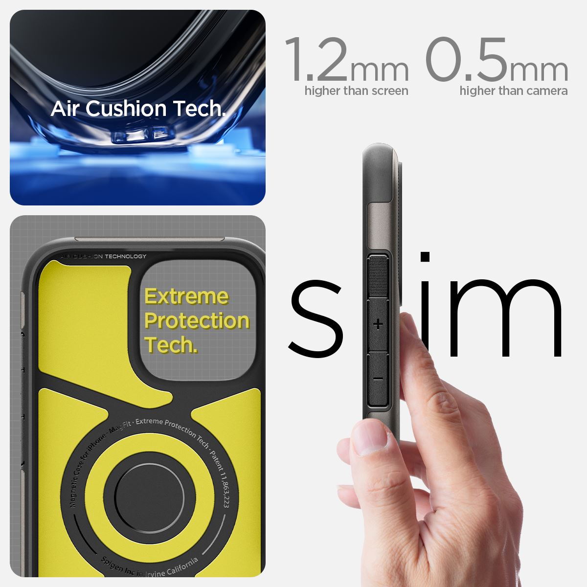 Spigen Slim Armor MagSafe, gunmetal - iPhone 16 (12)