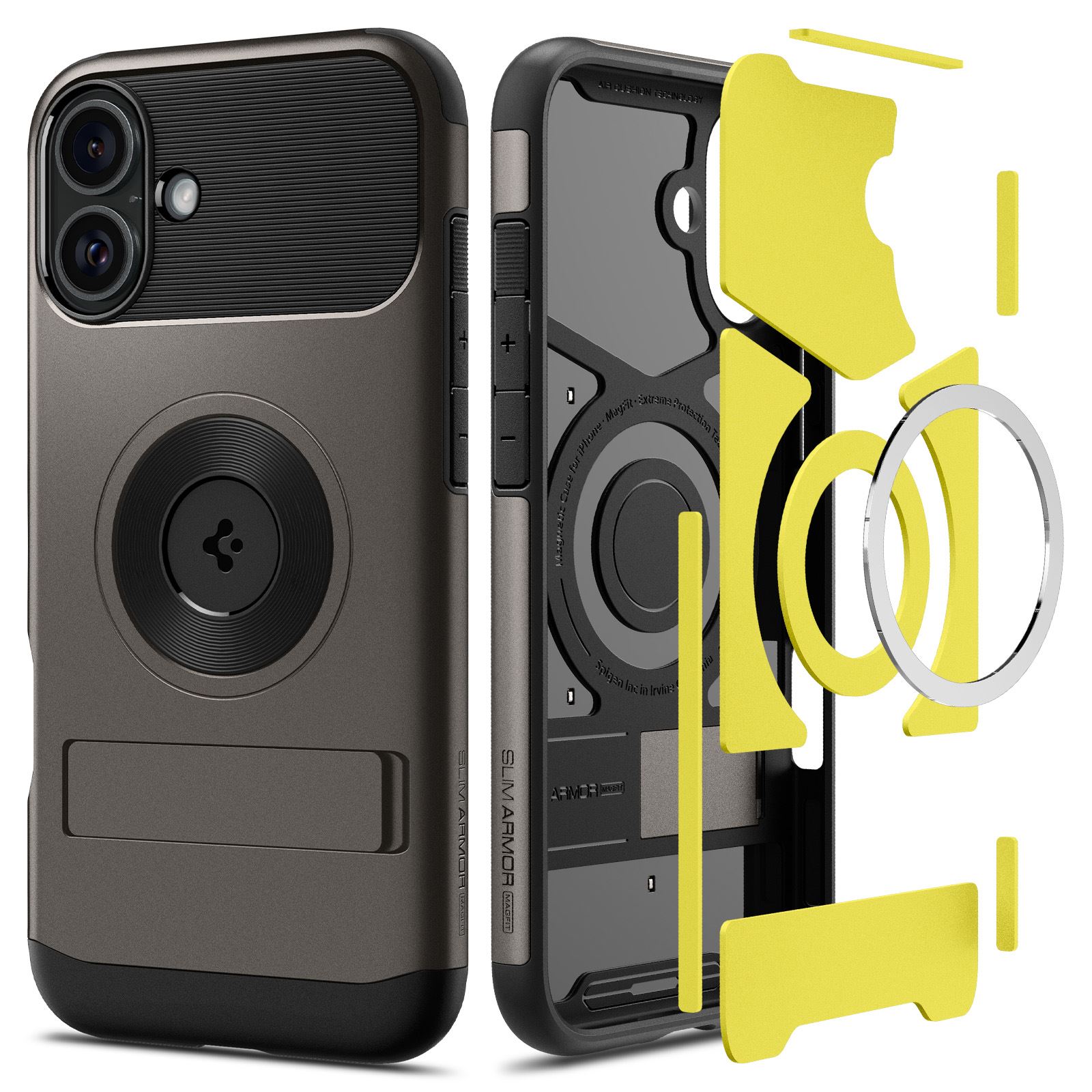 Spigen Slim Armor MagSafe, gunmetal - iPhone 16 (14)