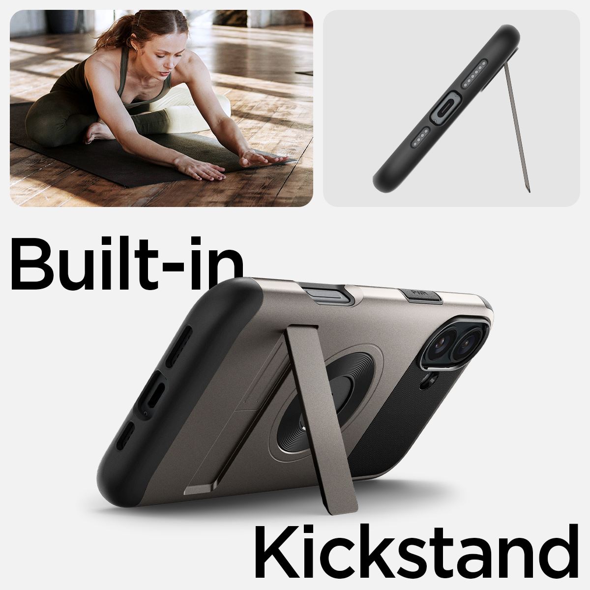 Spigen Slim Armor MagSafe, gunmetal - iPhone 16 (9)