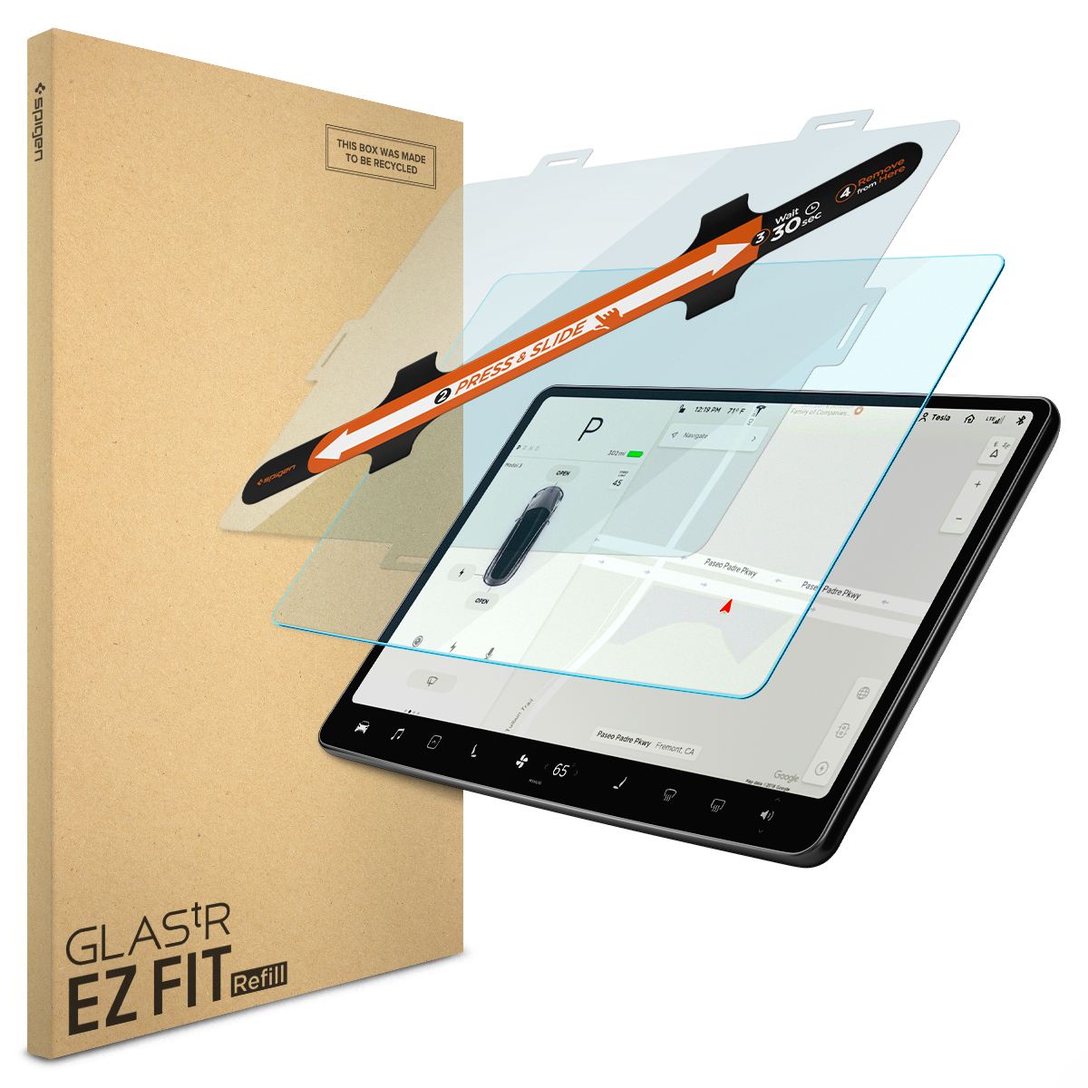 Spigen Tesla EZ Fit Refill Anti Glare Screen Protector 1 Pack -  Tesla Model Y/3 (1)