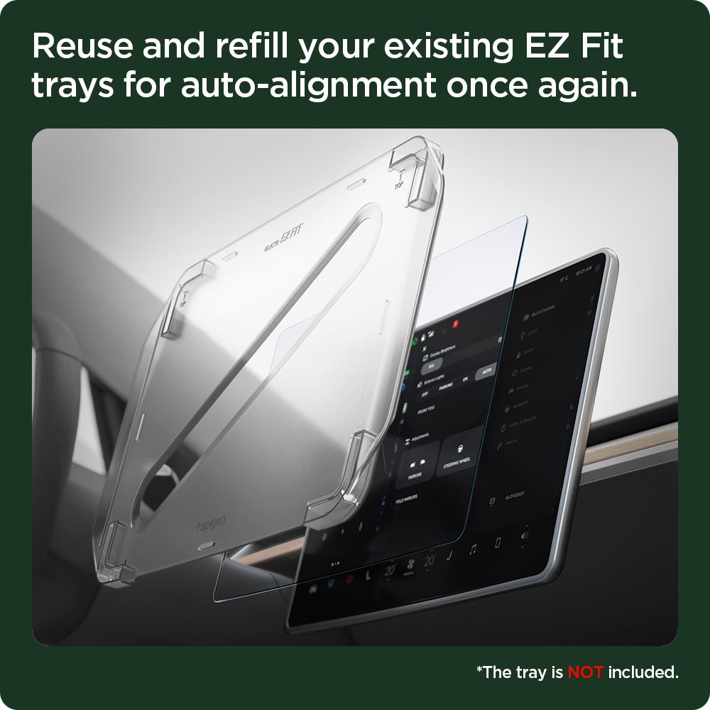 Spigen Tesla EZ Fit Refill Anti Glare Screen Protector 1 Pack - Tesla Model Y/3 (6)