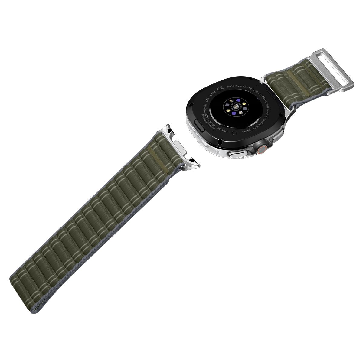 Spigen Fabric Band (hook-and-loop), green - Samsung Galaxy Watch 8 46mm/44mm/40mm (11)