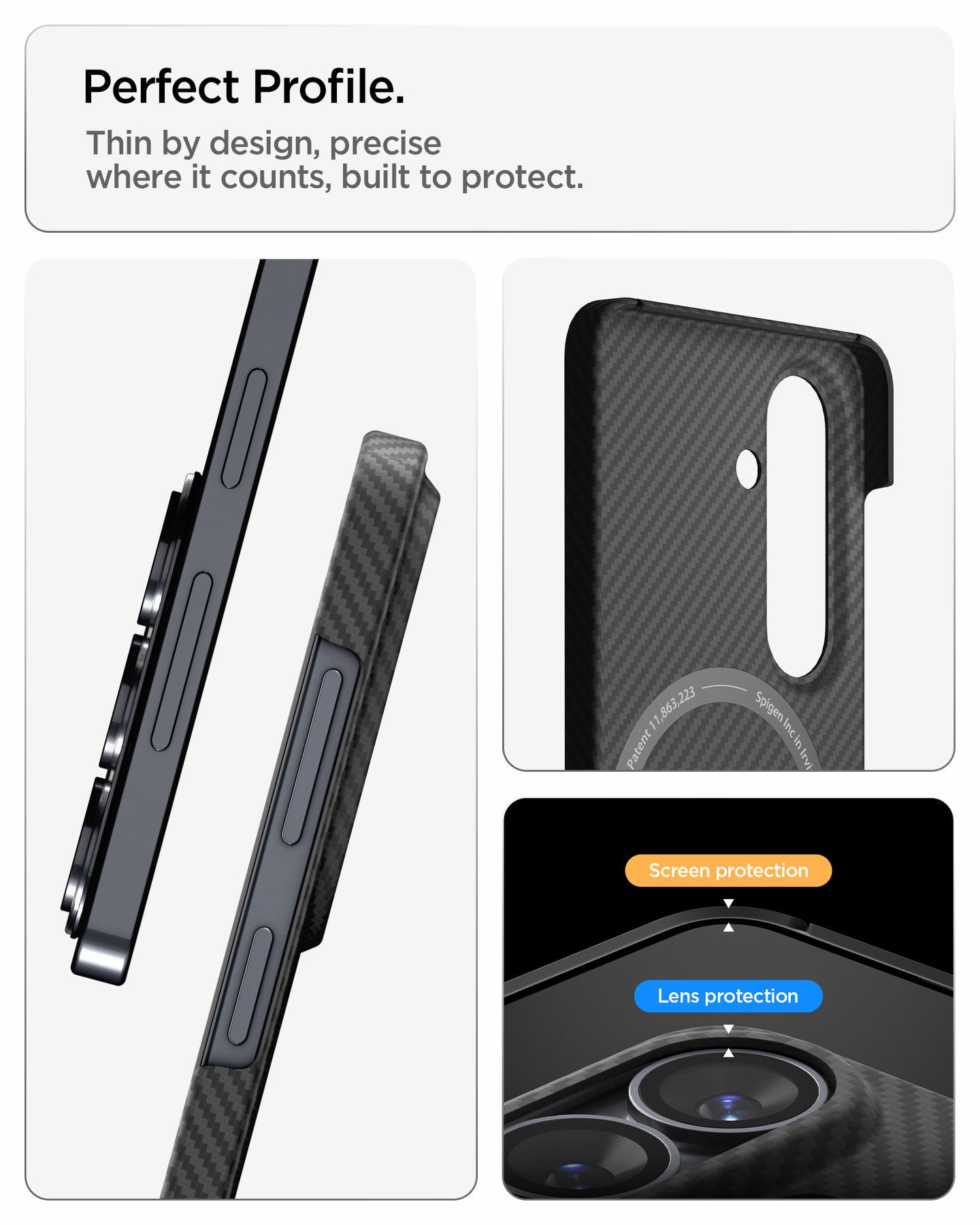 Spigen Air Skin Aramid MagSafe, black - Samsung Galaxy S26+ (19)