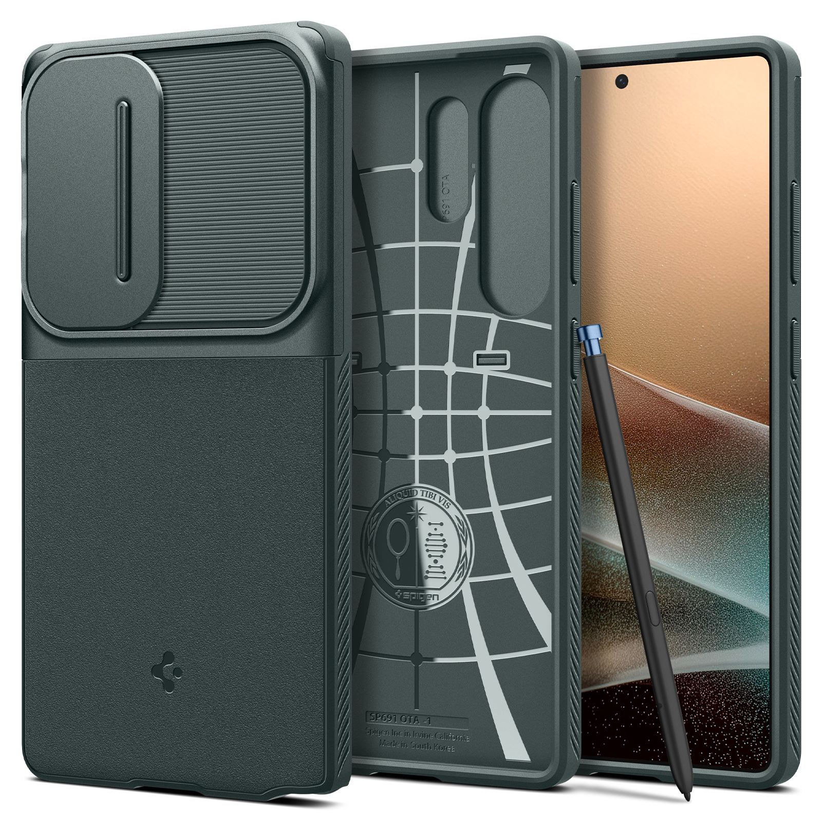 Spigen Optik Armor, abyss green - Samsung Galaxy S25 Ultra (1)