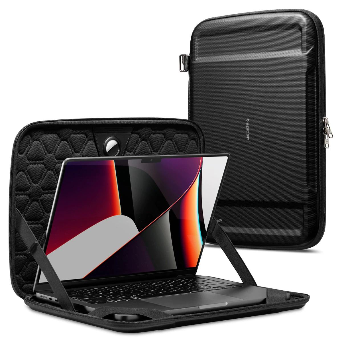 Spigen Rugged Armor Pro, black - MacBook Pro 14 M4 2024/M3 2023/M2 2023/M1 2021