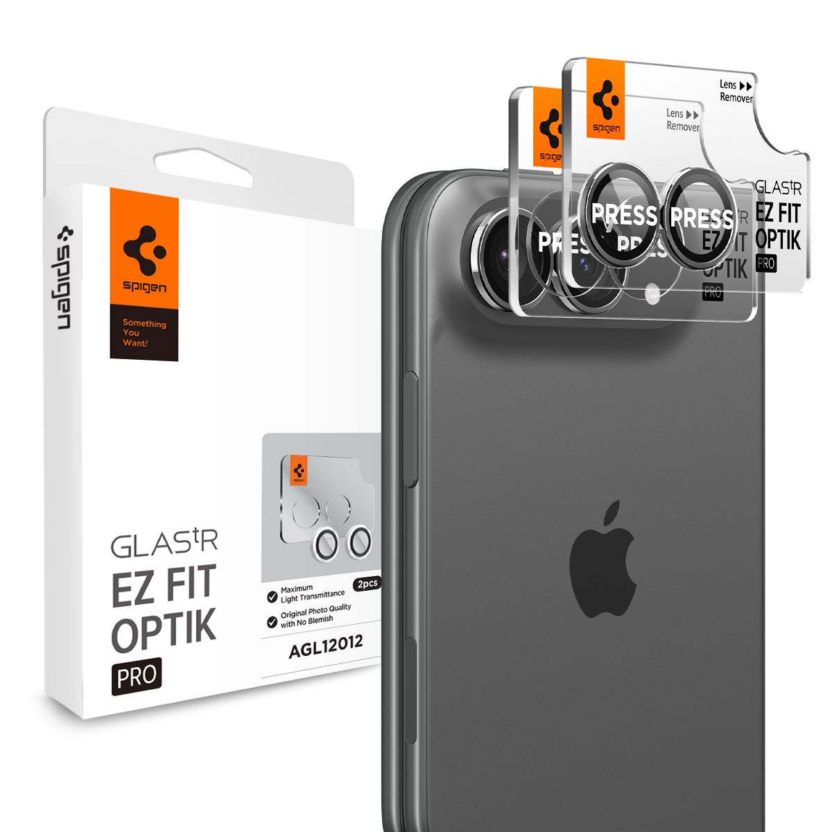 Spigen Glass tR EZ Fit Optik Pro 2 Pack, white - iPhone Duo (1)