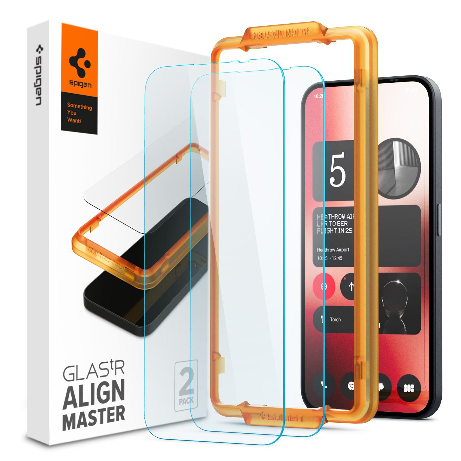 Spigen Glass tR AlignMaster 2 Pack - Nothing Phone (2a) Plus/(2a)