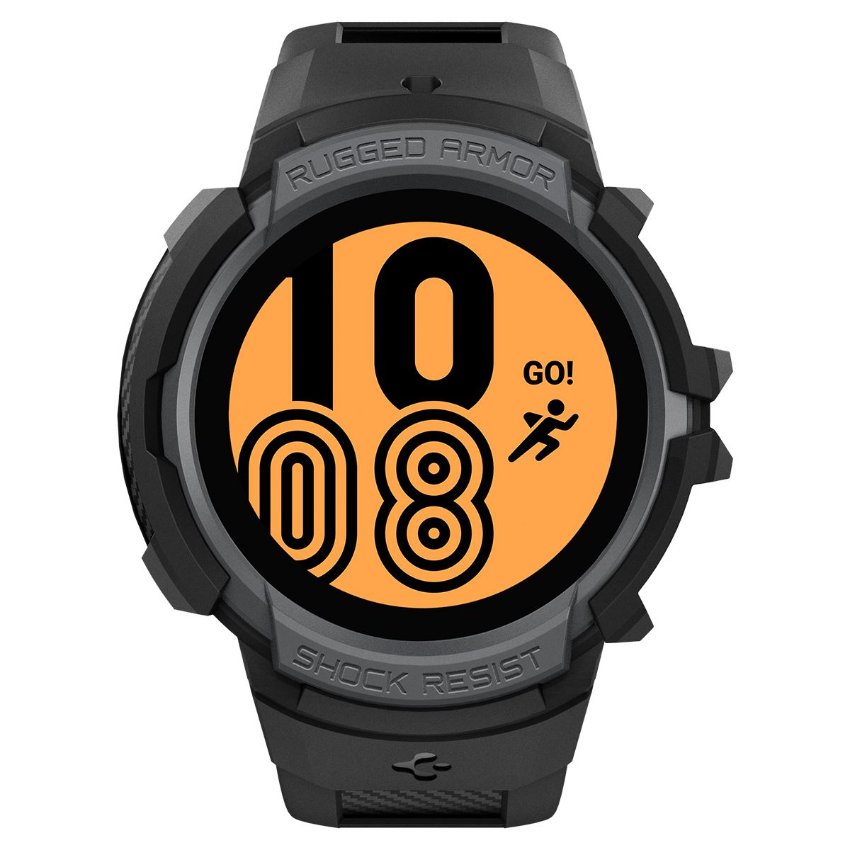 Spigen Rugged Armor Pro, charcoal gray - Samsung Galaxy Watch5/Watch4 44mm (2)