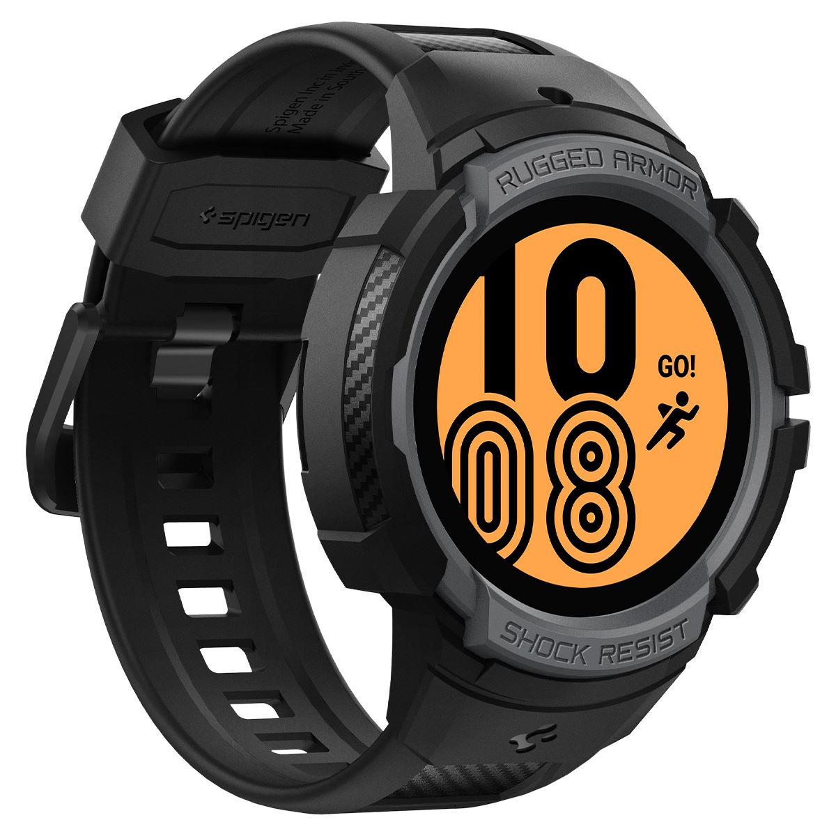 Spigen Rugged Armor Pro, charcoal gray - Samsung Galaxy Watch5/Watch4 44mm (3)