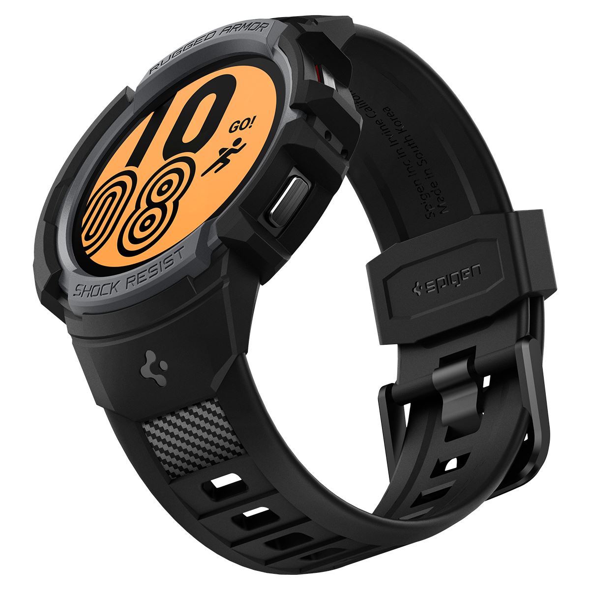 Spigen Rugged Armor Pro, charcoal gray - Samsung Galaxy Watch5/Watch4 44mm (4)