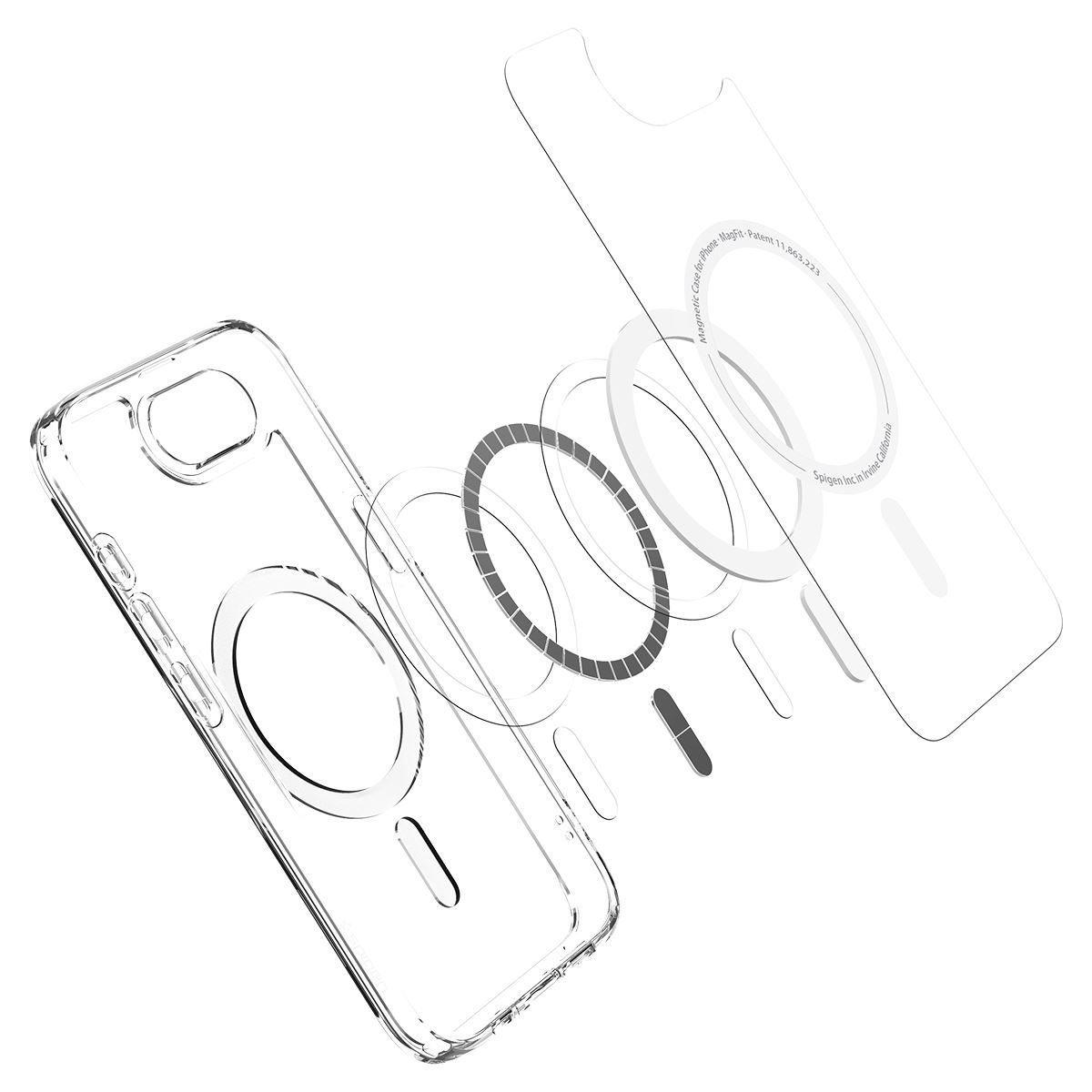 Spigen Ultra Hybrid MagSafe, clear white - iPhone 16e (9)