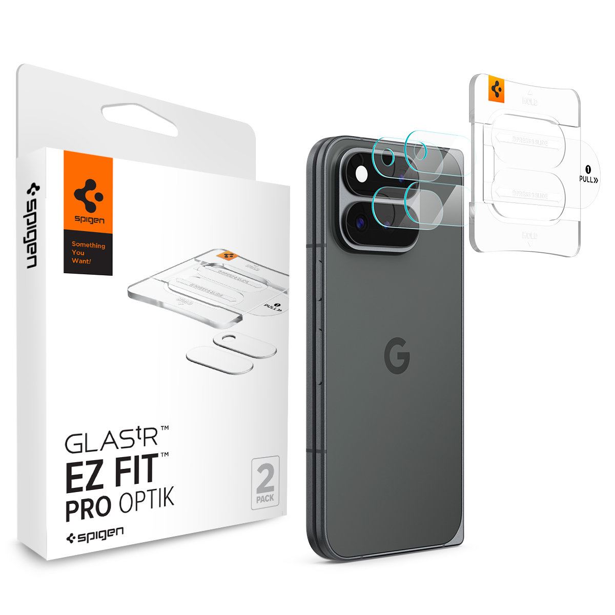 Spigen Glass tR EZ Fit Optik Pro 2 Pack, crystal clear - Google Pixel 11 Pro Fold