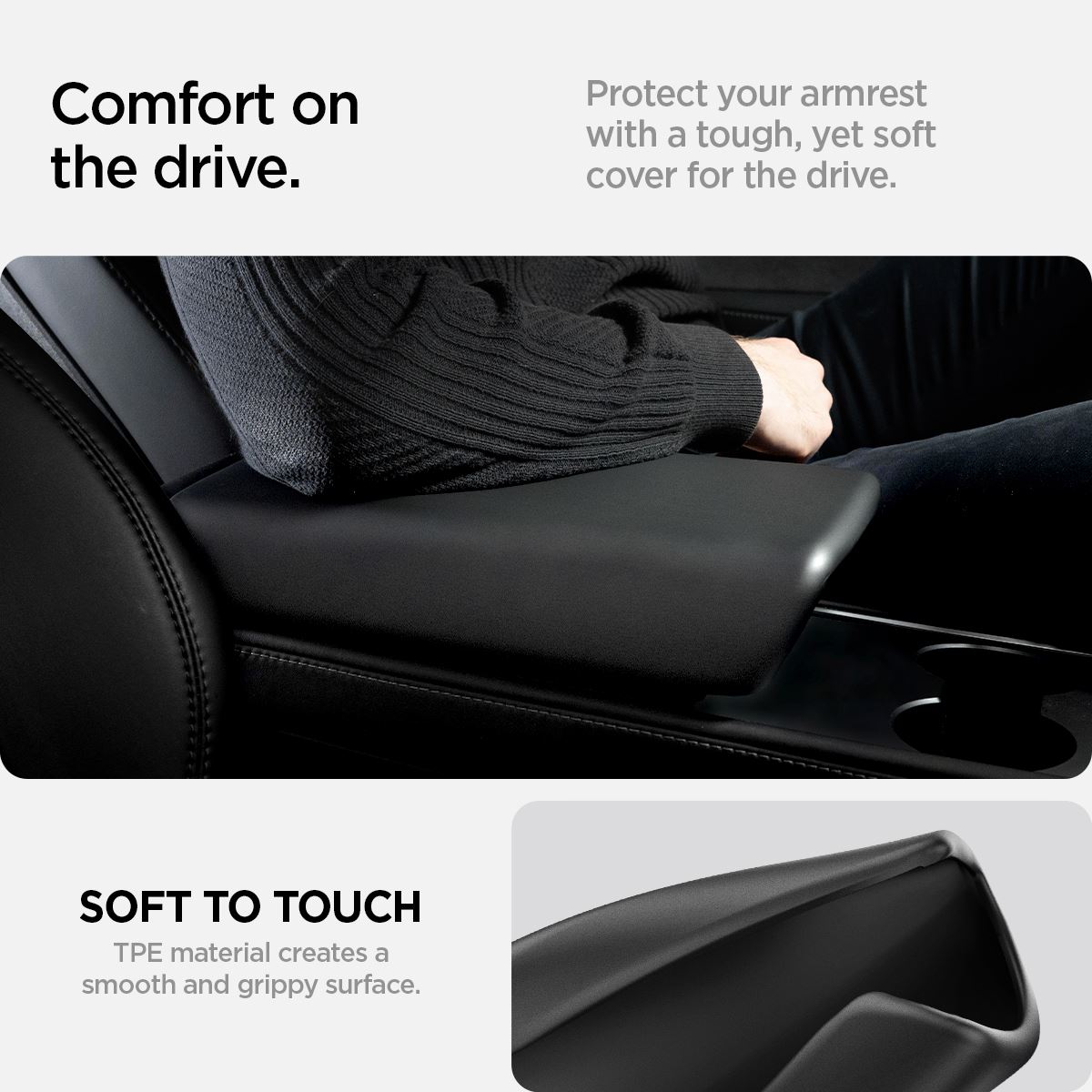 Spigen Tesla Armrest Cushion, black - Tesla Model Y/3 (11)